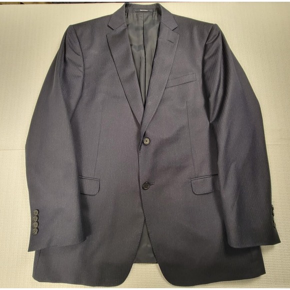 Z Zegna‎ Wool Blazer Men's 44R Blue Micro Stripe Classic Fit Suit Jacket Career